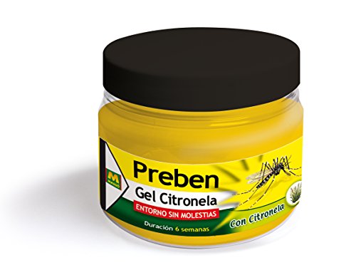 PREBEN 231267 Gel con citronela, Amarillo, 7.5x6.5x7.5 cm