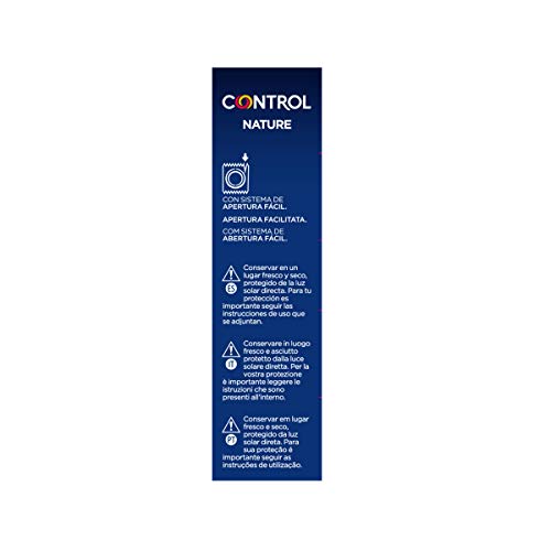 Preservativos Control Nature - Caja de condones, gama placer natural, lubricados, perfecta adaptabilidad, sexo seguro, 6 unidades