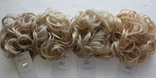 PRETTYSHOP Postizo Coletero Peinado alto, VOLUMINOSO, rizado, Moño descuidado rubia #24AT613 G12E