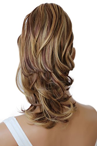 PRETTYSHOP Voluminosa corrugado peluca peluca trenza cola de caballo Cola de caballo fibra sintética 35 cm refractario mezcla de color marrón H95