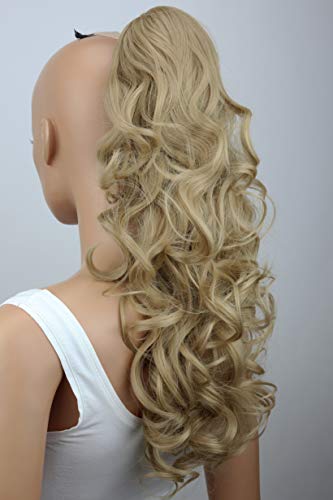 PRETTYSHOP Voluminosa corrugado peluca peluca trenza cola de caballo Cola de caballo fibra sintética 60cm rubio H66