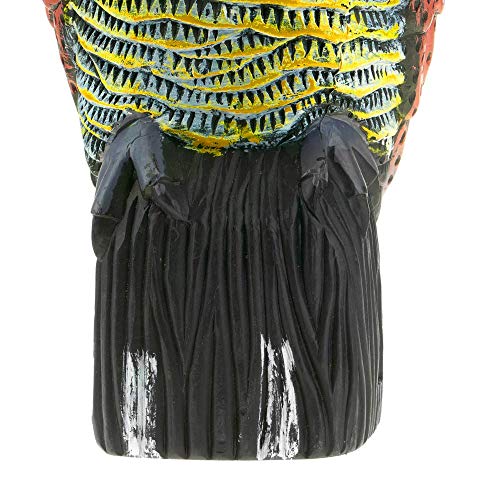 PrimeMatik - Ahuyentador de Aves Tipo Estatua búho con Ojos Reflectantes 40cm Hembra