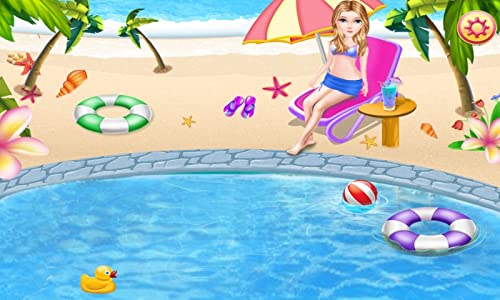 Princesa piscina y playa : spa, relax y fiesta en la playa como una princesa - juego para niños y niñas - gratis