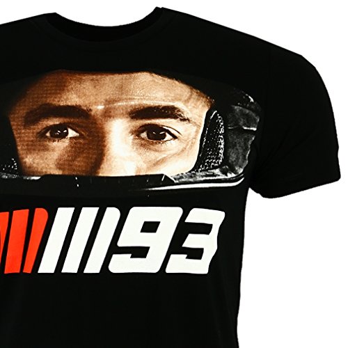 Pritelli 1833012/M Marc Marquez 93 Moto GP Helmet Camiseta Oficial 2018, Negro