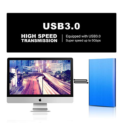 Prode Disco Duro Externo Portátil 2.5" USB3.0 SATA HDD Almacenamiento para PC y Mac Xbox360 (1TB, Negro)