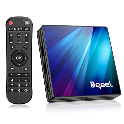 【Promoción】 Android 9.0 TV Box 【4GB RAM+64GB ROM】 Android TV Box RK3318 Quad-Core 64bit Cortex-A53 Soporte 2k*4K, WiFi 2.4G/5G,BT 4.0 , USB 3.0 Smart TV Box
