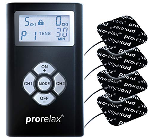 Prorelax 48903 - Duo"Blackline" Aparato de Masaje Ems + Tens, Estimulación Eléctrica
