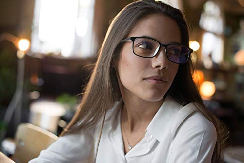 PROSPEK: ARCTIC Gafas con lente transparente y bloqueo de luz azul. Alivio para vista cansada por el ordenador. Verás colores vivos y protegerás tus ojos (+1.00 Aumento)