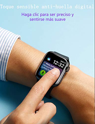 Protector de Pantalla para Apple Watch 6 Watch 5/Watch 4 40mm,[2 Pack],3D Cobertura Completa HD-Clear Cristal Templado Película de Vidrio i-watch6/5/4
