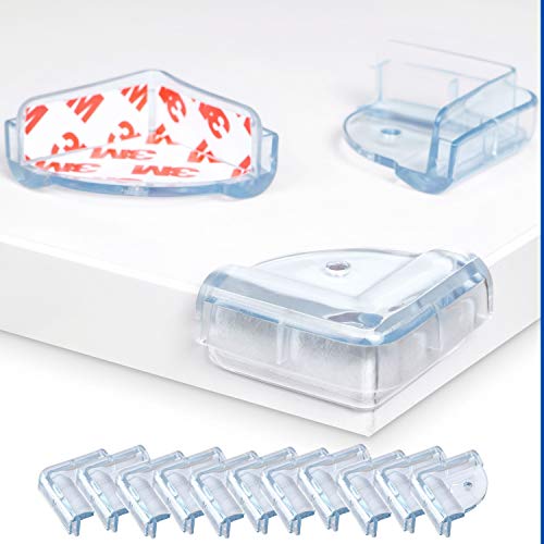 Protector esquinas de mesa, paquete de 12, Protección de bordes y esquinas, cristalina, de forma cuadrado, protector de muebles para bebés, con adhesivo especial NITTO, kit de seguridad para niños
