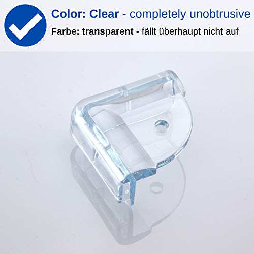 Protector esquinas de mesa, paquete de 12, Protección de bordes y esquinas, cristalina, de forma cuadrado, protector de muebles para bebés, con adhesivo especial NITTO, kit de seguridad para niños