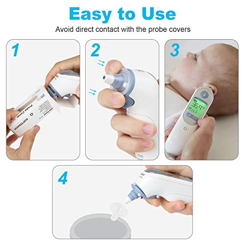 Protectores de Recambio para Termómetros de Oído | Adaptables a Toda la Gama de Braun ThermoScan IRT 100PCS