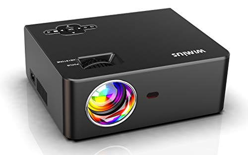 Proyector, WiMiUS 5500 Lúmenes Proyector de Cine en Casa Full HD Soporta 1080P Audio Hi-Fi Pantalla de 200'', Mini Vídeo Proyector portátil LED 60000 Horas para TV Stick/ PS4/ PC/ HDMI/ VGA/ AV/ USB