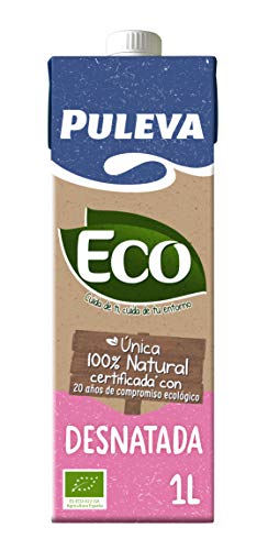 Puleva Leche Ecológica Desnatada Bio - Pack 6 x 1 L - Total: 6 L