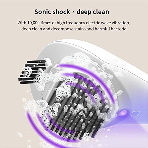 Pulidora de zapatos eléctrica, cepillo de onda ultrasónico portátil de mano, desinfección con luz ultravioleta, con cabezal de pulido, para tela de mascotas, botella de leche para coche de oficina