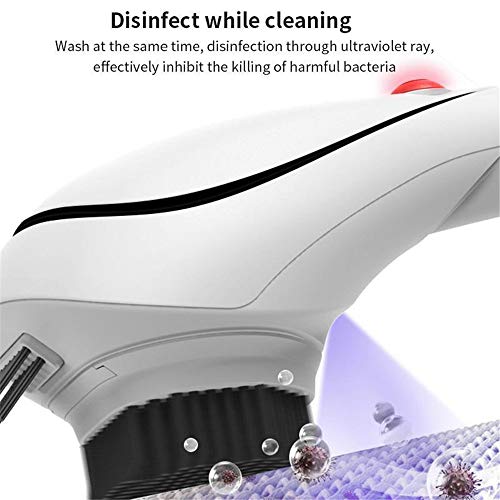 Pulidora de zapatos eléctrica, cepillo de onda ultrasónico portátil de mano, desinfección con luz ultravioleta, con cabezal de pulido, para tela de mascotas, botella de leche para coche de oficina