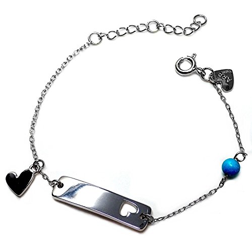 Pulsera plata Agatha Ruiz de la Prada 14cm. chapa corazón [AB5666]