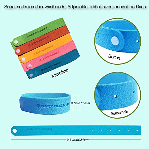 Pulsera Repelente de Mosquitos -12 Paquetes Todo Pulsera Anti Mosquito Natural Bandas Repelentes de Insectos Pulseras Repelentes de Viaje Ingrediente Químico No Tóxico Para Niños y Adultos