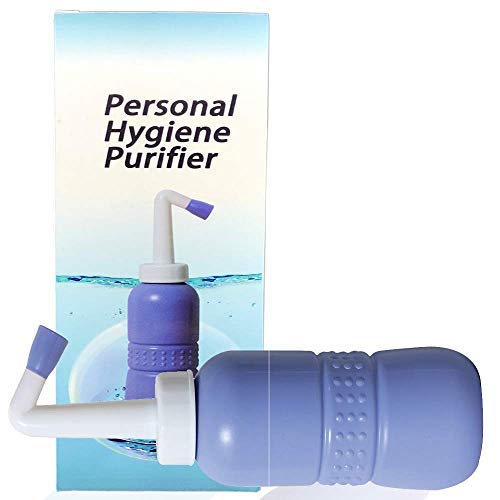 Pulverizador de bidé portátil, botella de bidé de viaje para higiene personal de mano, espray de bidé sin bloqueo de aire, botella inferior de limpiaparabrisas (450 ml)