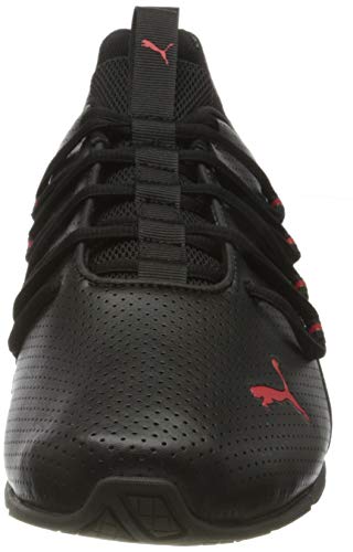 PUMA AXELION Perf, Zapatillas para Correr de Carretera para Hombre, Negro Black/High Risk Red, 43 EU