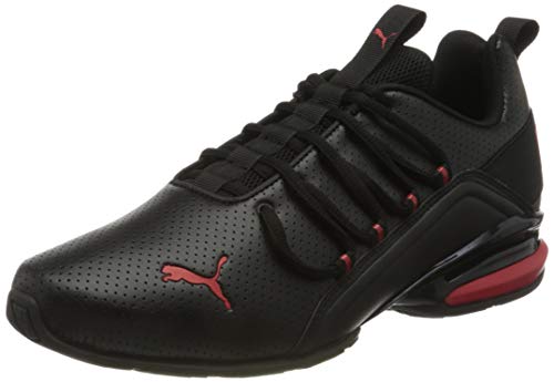PUMA AXELION Perf, Zapatillas para Correr de Carretera para Hombre, Negro Black/High Risk Red, 45 EU