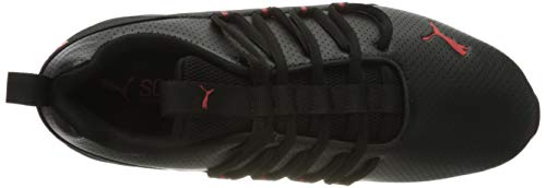 PUMA AXELION Perf, Zapatillas para Correr de Carretera para Hombre, Negro Black/High Risk Red, 45 EU