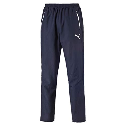 PUMA Hose Leisure Pants - Pantalones de fitness para hombre, New Navy/white, L (Talla de fabricante : L)