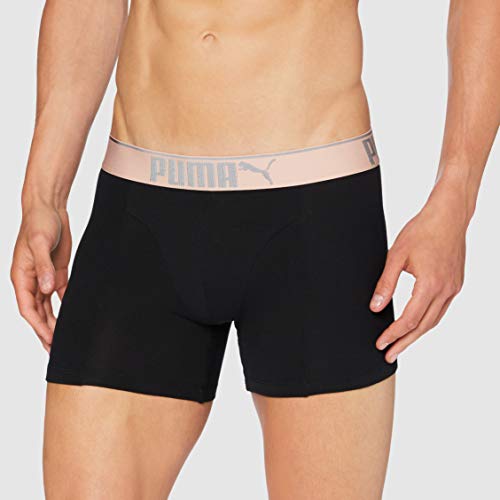 PUMA Lifestyle Sueded Cotton Men's Boxers (3 Pack) Calzoncillos, Agua de Rosas, S para Hombre