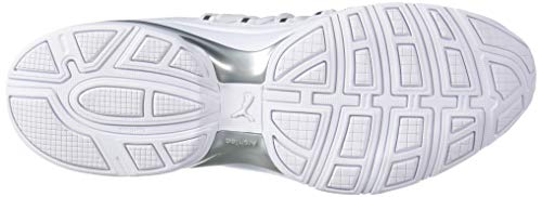 PUMA Men's Axelion Sneaker, White Silver, 10.5 M US