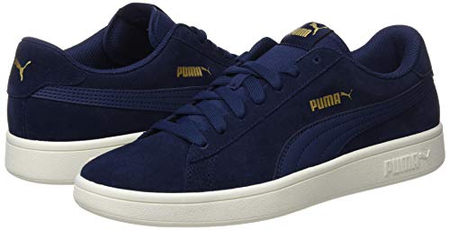 PUMA Smash V2, Zapatillas Unisex Adulto, Azul (Peacoat Team Gold/Whisper White), 44 EU