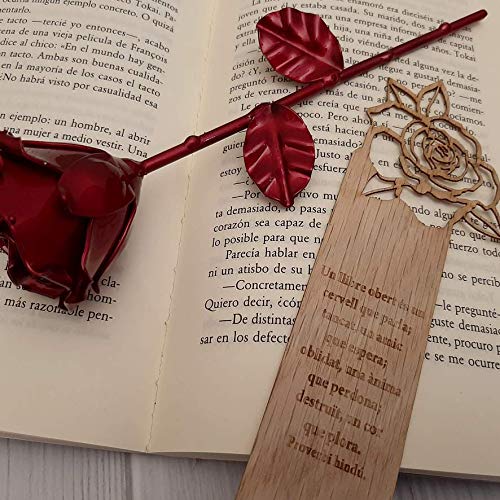 Punto de libro personalizado Rosa Sant Jordi