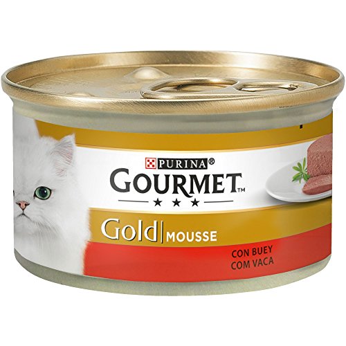 Purina Gourmet Gold Mousse comida para gatos con Buey 24 x 85 g