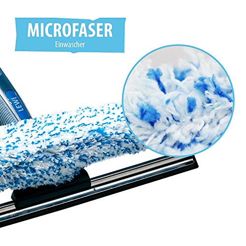 putzen como los profesionales Extractor Y limpiacristales en un, en 4 Tamaños: 25 cm, 35 cm, 45 cm y 55 cm, incluye una gratis muestras profesional de cristal limpiador, acero inoxidable, 55 cm