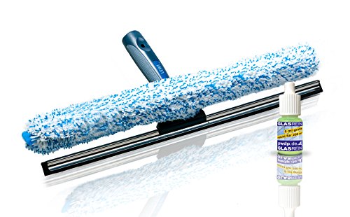 putzen como los profesionales Extractor Y limpiacristales en un, en 4 Tamaños: 25 cm, 35 cm, 45 cm y 55 cm, incluye una gratis muestras profesional de cristal limpiador, acero inoxidable, 55 cm