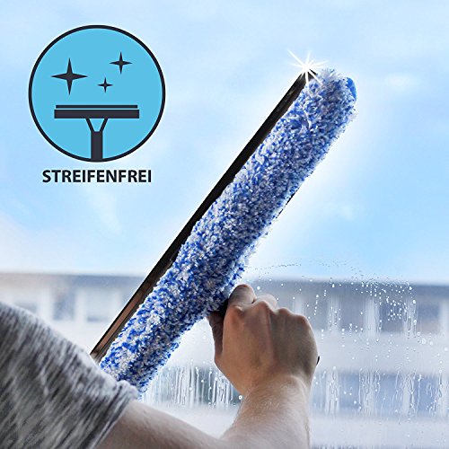 putzen como los profesionales Extractor Y limpiacristales en un, en 4 Tamaños: 25 cm, 35 cm, 45 cm y 55 cm, incluye una gratis muestras profesional de cristal limpiador, acero inoxidable, 55 cm