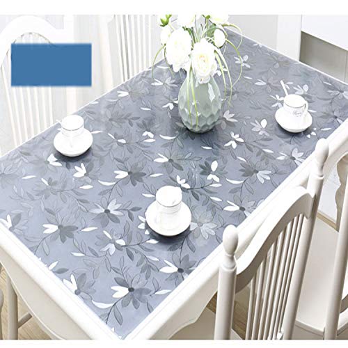 PVC Blando Tabla de Cristal a Prueba de Agua Mantel de Tela Anti Hierro cristalino Transparente Mantel Mantel, grabación en Relieve, 90x190cm