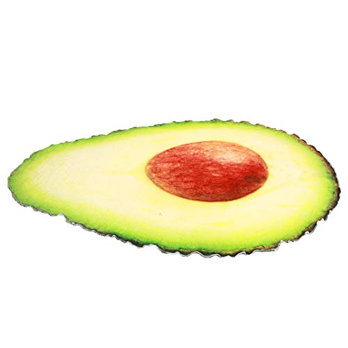 QCZJ Manta Gigante de Aguacate, cómoda y Suave Manta Irregular Novedad para Cama y sofá, Toalla de Felpa de Franela para Adultos y niños, Avocado, Medium