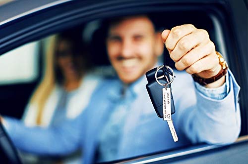 QH-Shop Drive Safe Llaveros Conduce Seguro Te Necesito Aquí Conmigo Llavero con Grabado Regalo para Esposo Papá Mamá 3 Piezas