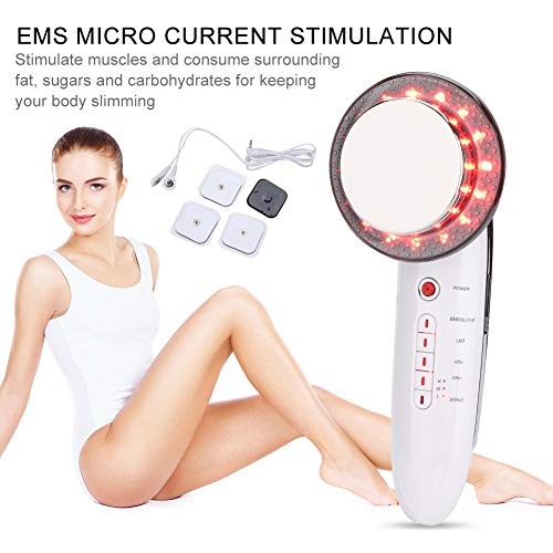 Qiterr Máquina para Dar Forma al Cuerpo 6 en 1, EMS LED Galvanic Ion Face Beauty Machine Pérdida de Peso Corporal contra la Celulitis(EU)