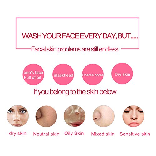 QKJZWJ Cepillo de Limpieza Facial, de Mano eléctrico Recargable Limpieza de la Piel Instrumento masajeador, Pre Champú Eliminar la Suciedad y el Masaje (Azul o púrpura)