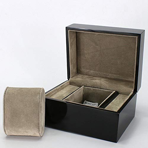 QLJJ Cajas de Reloj Relojes de Madera Individuales exhibición de la joyería Caja de Almacenamiento Negro de Gama Alta exhibición del Reloj Relojes Mostrar y Caja de Almacenamiento