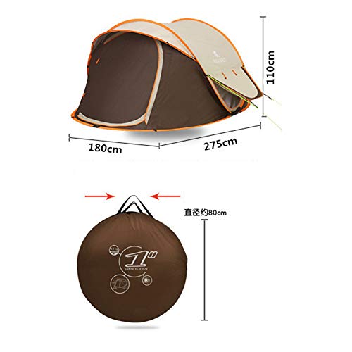 Qnlly Pop-up automático, 3 Personas, Profesional, Impermeable, a Prueba de Viento, protección UV, Tienda de campaña, Gran Mirador, Tienda de Playa