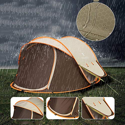 Qnlly Pop-up automático, 3 Personas, Profesional, Impermeable, a Prueba de Viento, protección UV, Tienda de campaña, Gran Mirador, Tienda de Playa