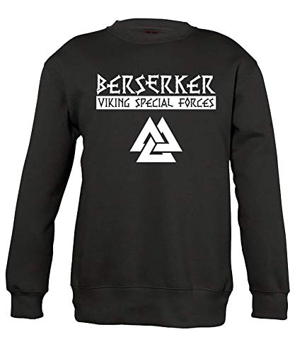 Quattro Formatee Berserker vikinger Viking Valhalla Odin Thor Nordmann Wolf - Camiseta de mitología Nórdica Escala Suéter. XL