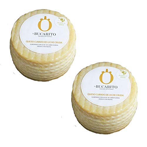Queso Curado en Aceite Oliva de Leche Cruda de 2500 gr - Elaborado en Cadiz - Quesos El Bucarito (Pack de 2 piezas)