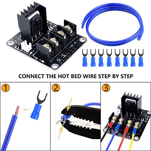 Quimat 2pcs MOSFET Impresora 3d / Extensión de Energía Para Carga de Alta Corriente QY08-02