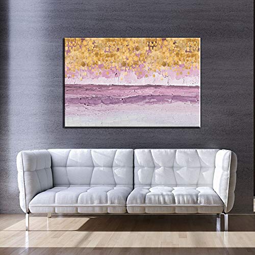 QWESFX Pintura Abstracta Lienzo de Gran tamaño Pintura al óleo Estrella de Baile Arte Amarillo Imágenes de Pared para Sala de Estar y S 60x80cm (Sin Marco)