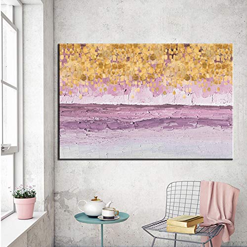 QWESFX Pintura Abstracta Lienzo de Gran tamaño Pintura al óleo Estrella de Baile Arte Amarillo Imágenes de Pared para Sala de Estar y S 60x80cm (Sin Marco)