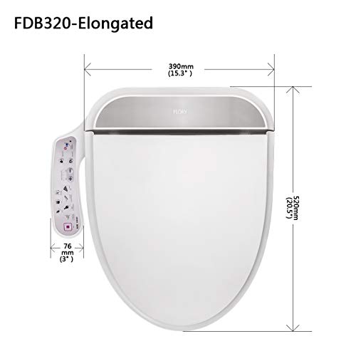 R FLORY Smart Toilet Seat Saver Automatic Energy Dryer Environment Clean Water Wash Hot Bath Seat Heater Seat Blower Dryer Dryer (Elongated)