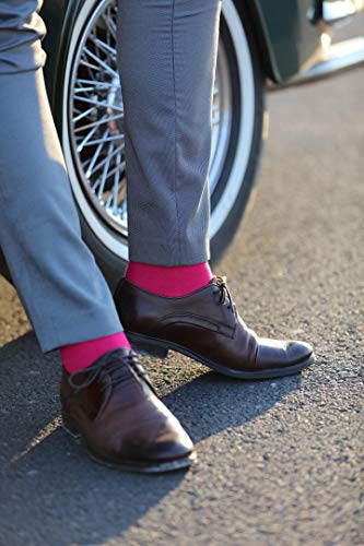 Rainbow Socks - Hombre Mujer Calcetines Colores de Algodón - 12 Pares - Negro Blanco Gris Morado Azul Marino Pantalones Vaqueros Naranja Rojo Amarillo Verde Azulado Verde Fucsia - Talla 44-46